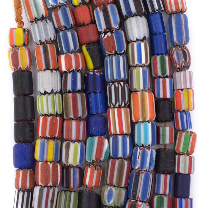 Mixed Himalayan Chevron Beads (10x12mm) - The Bead Chest