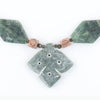 Natural Afghan Stone Jade Flower Necklace
