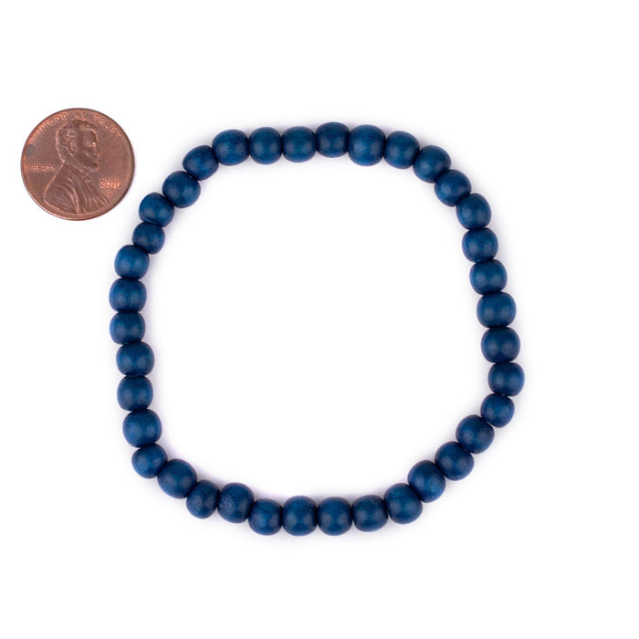 Azul Blue Wood Bracelet (6mm) - The Bead Chest