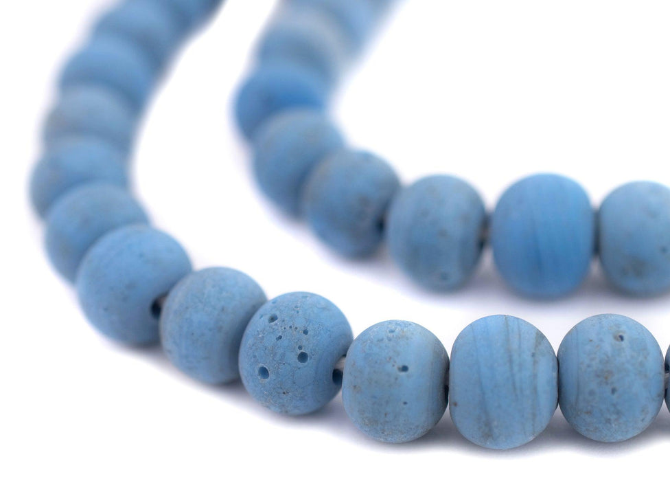 Turquoise Blue Ancient Style Java Glass Beads (11mm) - The Bead Chest