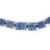 Natural Afghan Stone Lapis Cube Necklace