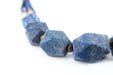 Natural Afghani Stone Lapis Cube Necklace - The Bead Chest