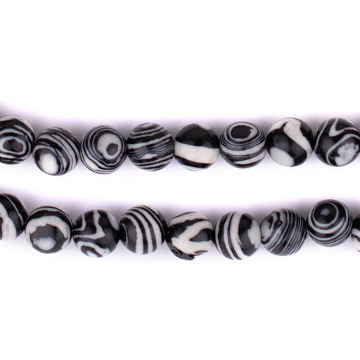 Black Lace Malachite Beads (10mm) - The Bead Chest
