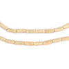Brass Faceted Rectangle Beads (8x3mm)