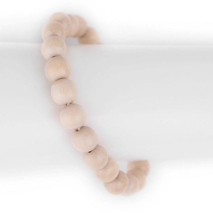 Cream Wood Bracelet (10mm) - The Bead Chest