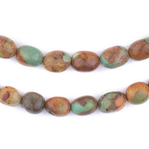 Green Turquoise Oval Beads (12x8mm) - The Bead Chest