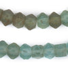 Old Light Blue Vaseline Faceted Cube Beads