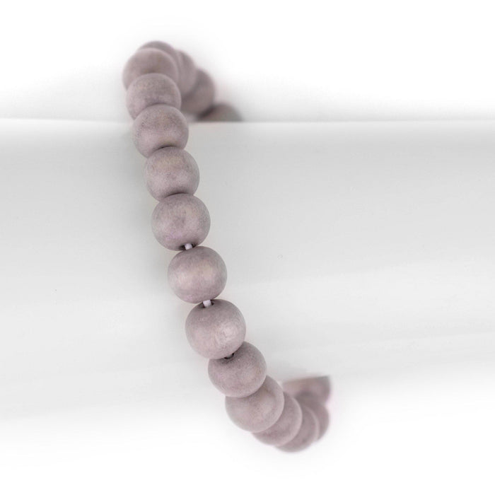 Light Grey Wood Bracelet (10mm) - The Bead Chest