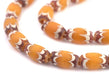 Yellow Java Chevron Beads (16x10mm) - The Bead Chest