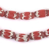 Red Java Chevron Beads (16x10mm)