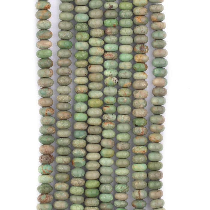 Green Turquoise Rondelle Beads (4mm) - The Bead Chest