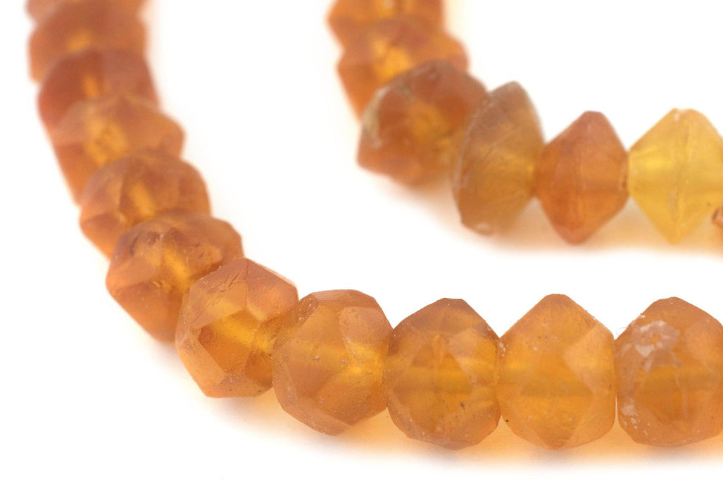 Old Amber Vaseline Trade Beads #10501 - The Bead Chest