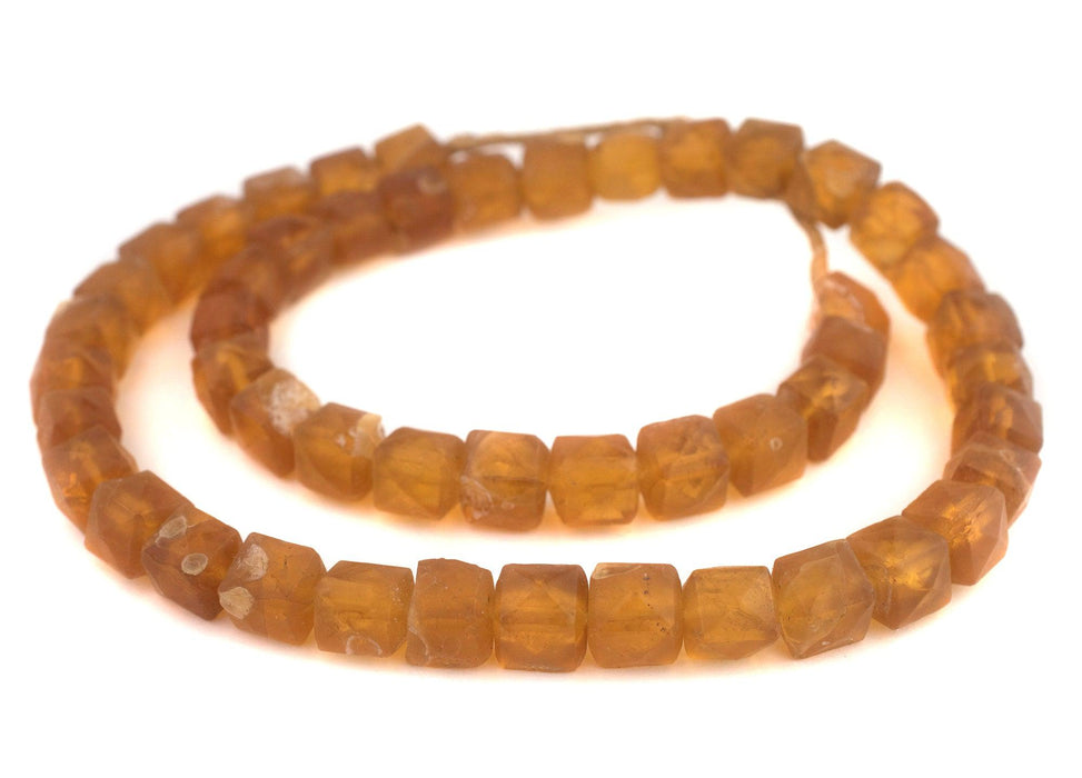 Old Amber Vaseline Trade Beads #10500 - The Bead Chest