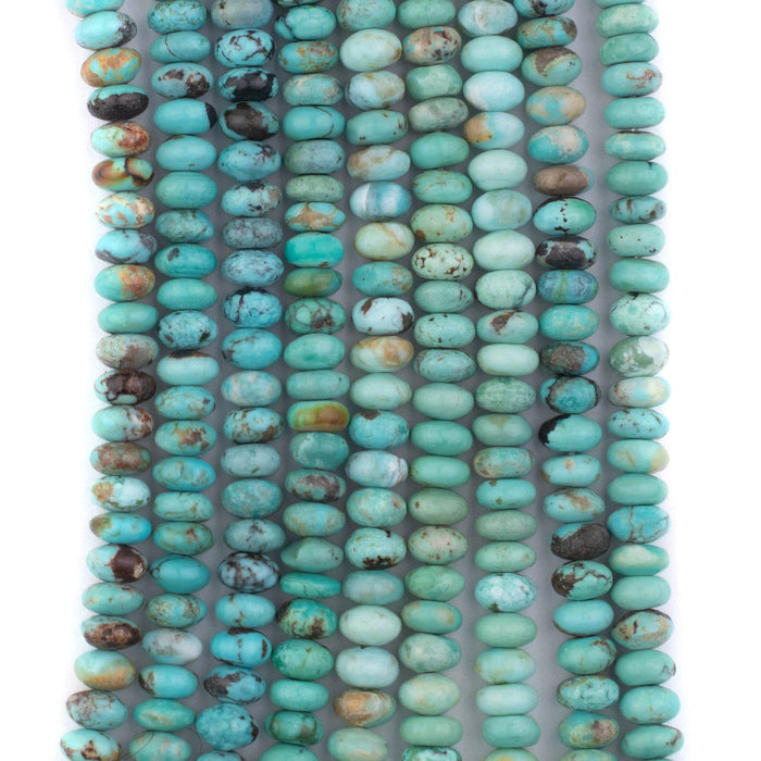 Aqua Turquoise Rondelle Beads (6mm) - The Bead Chest