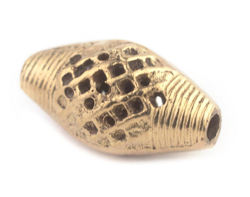 Bicone Brass Filigree Bead (26x14mm) - The Bead Chest