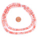 Red & White Binta Banji Kakamba Beads (5x8mm) - The Bead Chest
