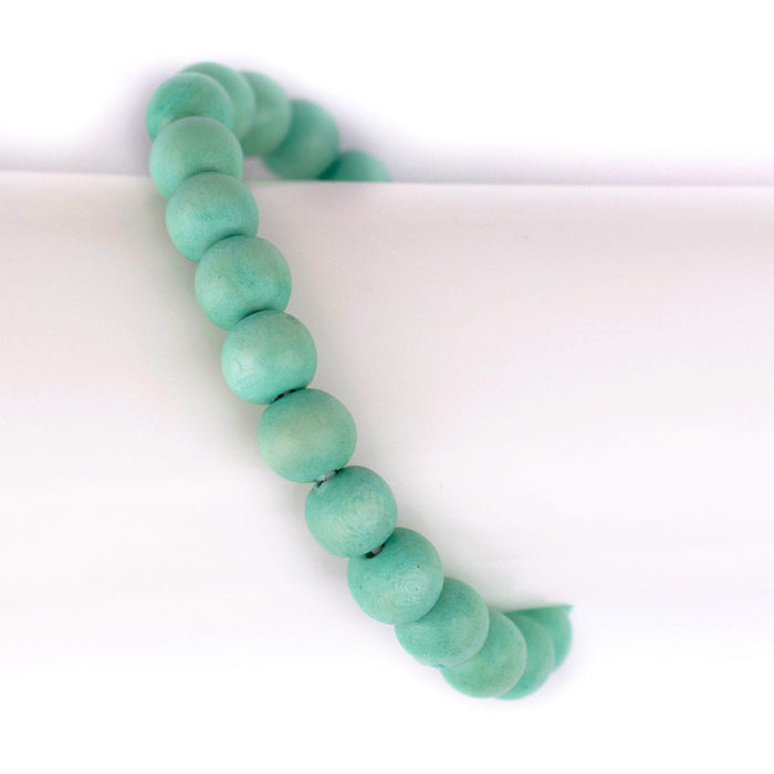 Pistachio Green Wood Bracelet (10mm) - The Bead Chest
