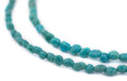Dark Aqua Turquoise Nugget Beads (4mm) - The Bead Chest
