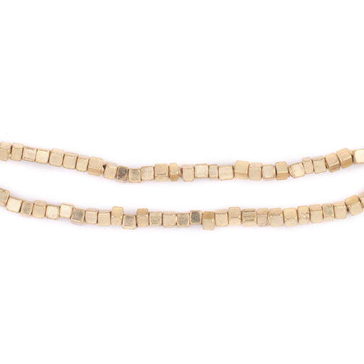 Rounded Brass Cube Beads (2mm)