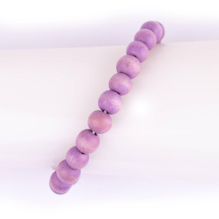 Purple Wood Bracelet (8mm) - The Bead Chest