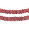 Brick Red Football-Shaped Java Glass Beads (4x10mm)