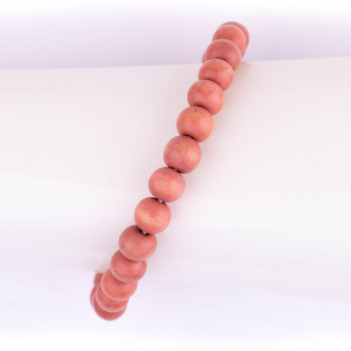 Orange Wood Bracelet (8mm) - The Bead Chest