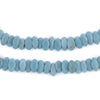 Turquoise Blue Football-Shaped Java Glass Beads (4x10mm)