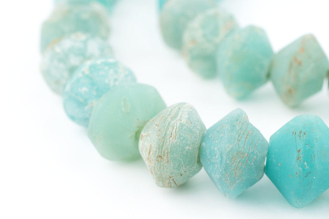 Old Opaque Seafoam Green Mali Vaseline Beads - The Bead Chest