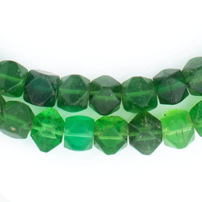 Old Green Vaseline Cube Trade Beads - The Bead Chest