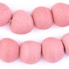 Jumbo Opaque Pink Recycled Glass Beads (21mm)