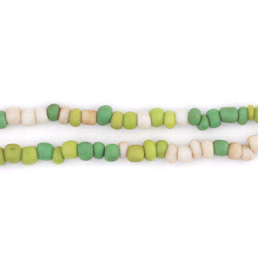 Green Medley Java Glass Seed Beads (4mm, 48" Strand) - The Bead Chest