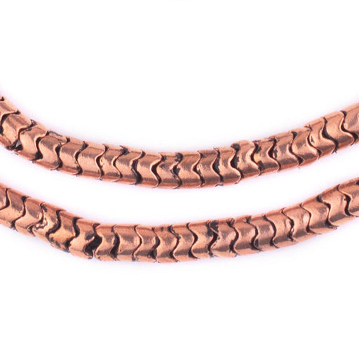 Rustic Copper Snake Beads (6mm) - The Bead Chest