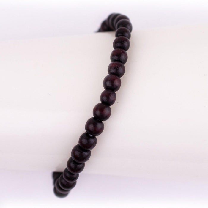 Dark Brown Wood Bracelet (6mm) - The Bead Chest