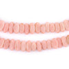 Rose Pink Football-Shaped Java Glass Beads (4x10mm)