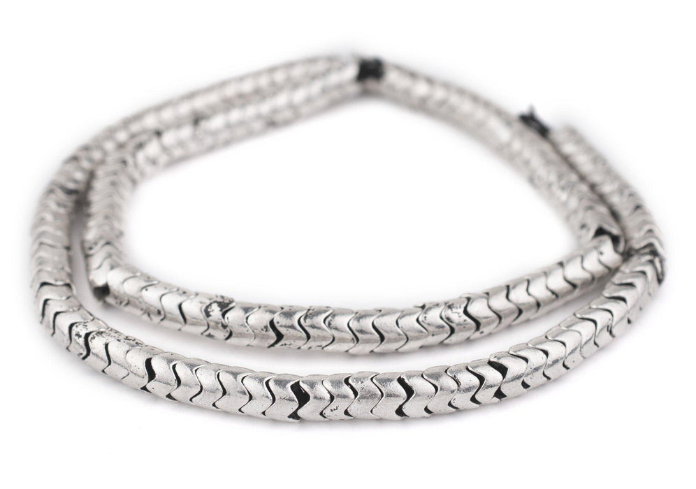 Rustic Silver Snake Beads (8mm) - The Bead Chest