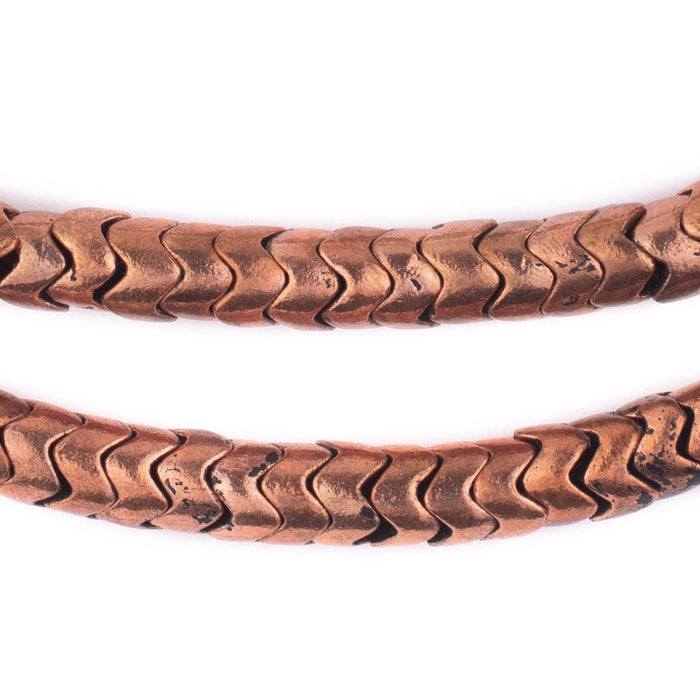 Rustic Copper Snake Beads (8mm) - The Bead Chest