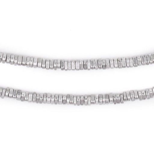 Faceted Silver Triangle Heishi Beads (4mm)
