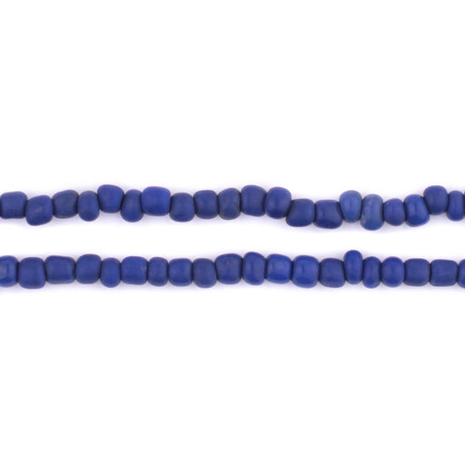 Cobalt Blue Java Glass Seed Beads (4mm, 48" Strand)