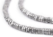 Faceted Silver Triangle Heishi Beads (4mm) - The Bead Chest
