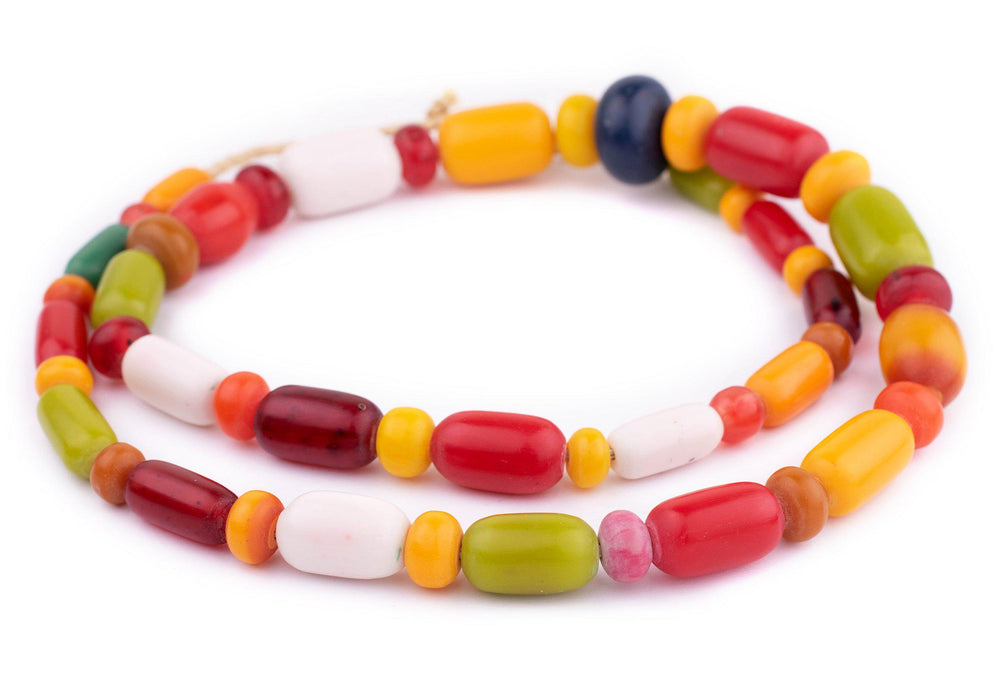 Multicolor Kenya Resin Beads (Long Strand) - The Bead Chest