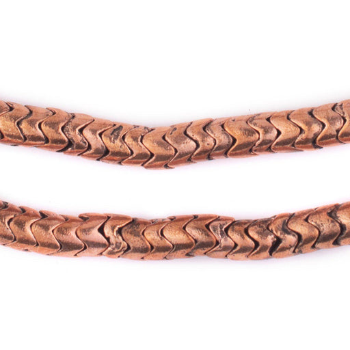 Rustic Copper Snake Beads (7mm) - The Bead Chest