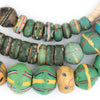 Antique Medley Green Venetian King Beads
