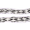Striped Batik Bone Beads (Small)