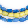 Blue & Yellow Antique Venetian Onion Beads (Long Strand)