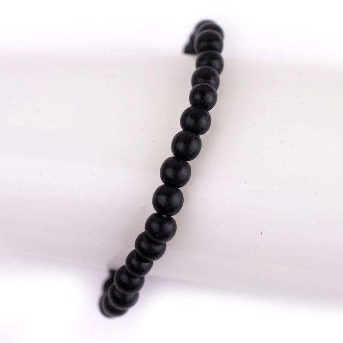 Black Wood Bracelet (6mm) - The Bead Chest