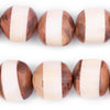 Inlaid Wood and Bone Tanzanian Sphere Beads (24mm)