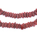 Crimson Red Football-Shaped Java Glass Beads (4x10mm) - The Bead Chest