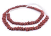 Crimson Red Football-Shaped Java Glass Beads (4x10mm) - The Bead Chest