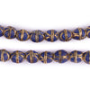 Lapis Inlaid Nepali Brass Beads (9mm)