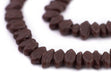 Dark Brown Football-Shaped Java Glass Beads (4x10mm) - The Bead Chest